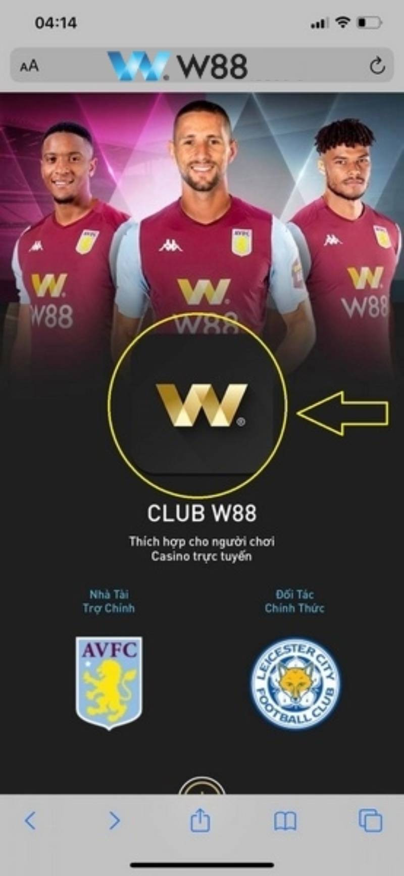 Bước 1: Tải Ứng Dụng W88