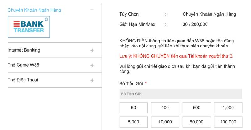 Chuyển khoản ngân hàng