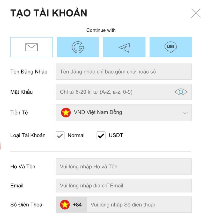 Điền Thông Tin Cá Nhân