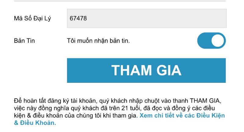 Xác Nhận Điều Khoản Và Điều Kiện